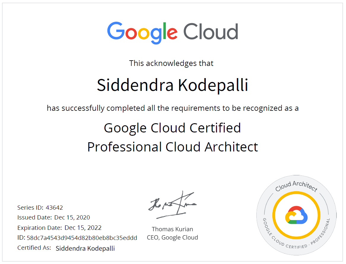 GCP Architect Certification
